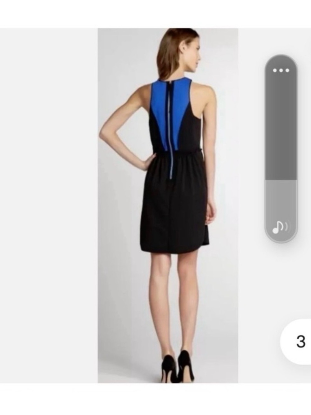 REBECCA TAYLOR Black Colorblock Dress - Picture 5 of 8